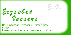 erzsebet vecseri business card